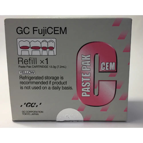 GC FujiCEM Paste Pak Dental Cement Cartridge with Mixing Pad GC FujiCEM Paste Pak Dental Cement Cartridge with Mixing Pad